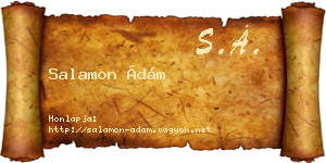 Salamon Ádám névjegykártya